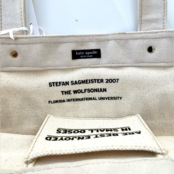 Kate Spade / Stefan Sagmeister 2007 Wolfsonian Museum Special Edition tote bag - Picture 3 of 7